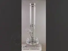 Линии кальян Shisha трубки 6 трубы курения 11 дюйма стеклянные прямые перколятора Perc video