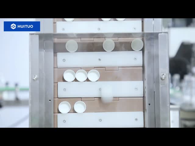 Automatic Linear Screw Bottle Servo Capping Machine With Cap Elevator And Sorter video