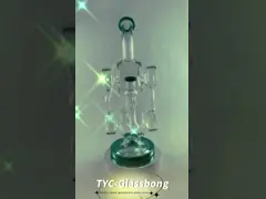 Freezable стеклянная вода издает долгий низкий звук лиманда Recycler оснащает большие стеклянные трубы водопровода кальянов 12,5 дюйма video