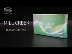 Контактные линзы цвета русской девушки естественные со случаем контакта video