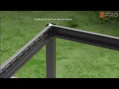 Дистанционное управление Rainproof современного алюминиевого газебо патио перголы свободное стоя video