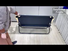 нагретый портативной машинкой стул складчатости двойного места сада складывая стула 150kg располагаясь лагерем video