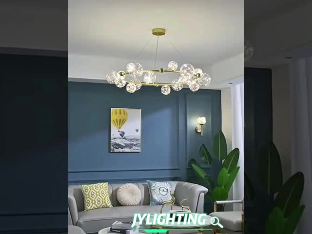 Света кольца СИД ресторана роскошь ясного янтарного современного постмодернистская светлая видео