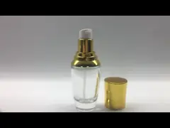 Бутылки насоса заботы кожи пустые стеклянные с шелком крышек печатая горячий штемпелевать video