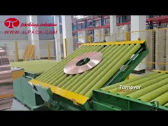 Механическая медная линия упаковки сальто катушки OD 1200mm штабелируя машину упаковки ленты video