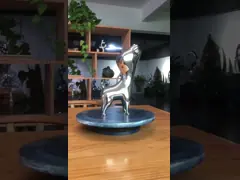 Metal Bird Abstract Yard Sculptures / Metal Wave Sculpture For Indoor Decoration