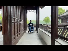 Компактная складывая загрузка электрической кресло-коляскы 100KG video