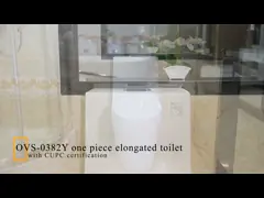Вытянутая двойная полная цельная вода туалета сохраняя запатентованную технологию video