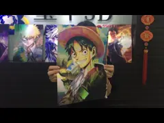One Piece 3D Lenticular Poster Animation Characters Luffy And Zoro Prints