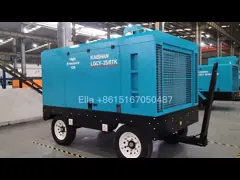 Компрессор воздуха KSZJ-18/17 винта двигателя дизеля портативный 195KW для водяной скважины KW180 сверля Mahnie video