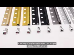 Отделка алюминия округлой формы обнажает керамический потолок предохранения от края плитки стены video