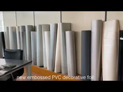 Украшение панели мебели двери дизайна листа Pvc ткани металлическое слоистое video