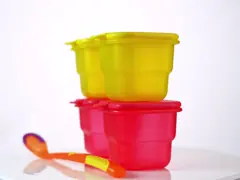 Контейнеры замораживателя хранения детского питания BPA свободные воздухонепроницаемые пластиковые video