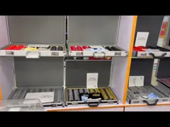 A Grade 232 PCS Optometry Trial Lens Set Metal Rim Shiny Silver / Gold Plating