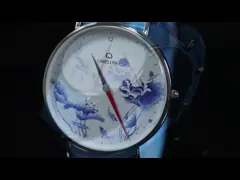 нержавеющая сталь случая 38mm наблюдает Unisex движение ремня GL33 нейлона video