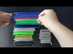 Ремень безопасности катушки прозрачных цветов пластиковый спиральный с соединителем 2пкс отверстии металла video