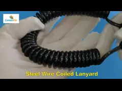 Металл талрепа катушки электрического инструмента Bungee пластиковый гофрирует с концами Carabiner video