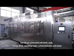 Бутылка любимца Carbonated производственная линия 1000BPH машины завалки SS304 безалкогольного напитка video