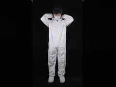Breathable устранимый Microporous химический защитный Coverall Type5/6 для краски Spary video