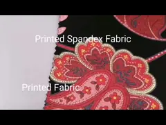 150D+20D Printed 92 Polyester 8 Spandex Fabric Breathable UV Proof