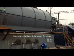 Высокотемпературный завод пиролиза покрышки в США 25t, который нужно смазать video