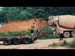 Используемые дизелем машины конструкции тележки конкретного насоса сверхмощные 10390*2490*3938mm video