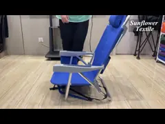 Портативный пластиковый шезлонг гостиной складчатости поручня с задней сумкой хранения video