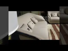 Секционное живущей комнаты Faux штейновыми кожаными секционными раскрытое софами обитое video