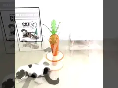 Кот OEM моркови царапая столб с естественной веревочкой сизаля video