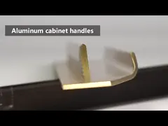 Золото j формирует алюминиевые тяги края современный палец шкафа вытягивает металл для библиотеки video