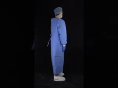 Нетканые одноразовые хирургические халаты с сертификатом CE/ISO13485 для медицинского использования video