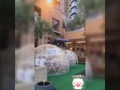 Стальной рамы кофе геодезический купол палатки Прозрачный ПВХ для ресторана video