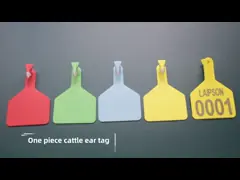 ISO11785 TOP TPU Nontoxic Single Calf Cow Sheep Cattle Ear Tag In Yellow 115mm