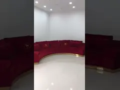 Обитая гостиная софы комнаты прожития 0.7m голубого бархата титана секционная кожаная угловая video