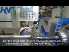 Линия штранг-прессования силового кабеля низшего напряжения изолированного кабеля PVC video