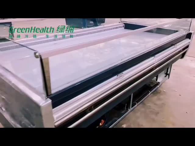 2 к типу большого холодильника дисплея еды деталя продвижения емкости 8℃ открытому видео