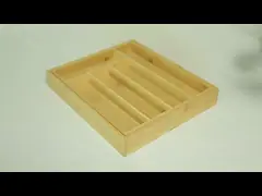 Рассекатель организатора ящика утвари кухни регулируемого подноса хранения столового прибора бамбуковый video