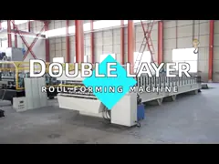 Contrôle PLC Double couche de métal de l' acier de la toiture de feuille de rouleau formant machine à grande vitesse
