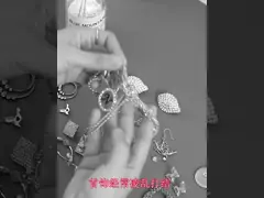 Вращанный пластиковый ящик для хранения организатора ювелирных изделий для серьги стержня video