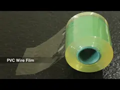 Прозрачный желтый пакуя обруч простирания льнет толщина 130mic фильма 60mm video