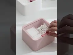 Коробка распределителя пластмасового контейнера для хранения хлопка организатора хранения Bathroom video