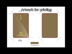 Hotel Ving Cards Hot Stamp Gold RFID Door Key Metallic NFC Card