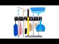 5 Position Cleaning Tool Holder 6 Hooks Wall Mount Broom Holder 447g