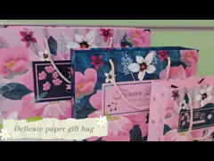 Лоснистое слоение обувает бумажные мешки одежды 250gam покрыло розовые сумки Kraft video