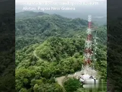 Сталь решетки сотового телефона возвышается соединение анкерных болтов высоты 150m video