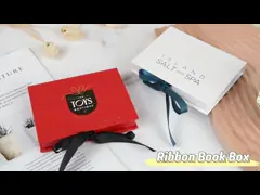 коробки карты бумаги 128gsm косметические бумажные упаковывая с декоративной лентой video