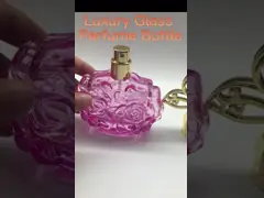 Спрейер флакона духов 30ml 50ml цветка стеклянный герметизируя пластиковую крышку бабочки video