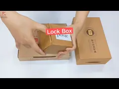 Логотип напечатал бумагу Kraft гофрированное Shoebox для ботинок спорт video