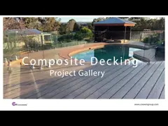 Blue Gray Recycled Hollow Composite Deck Board For Swimming Pool Anti Uv