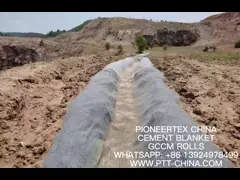 White Geosynthetic Cementitious Composite Mat GCCM 13mm for Slope Protection
